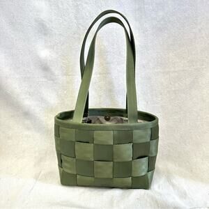 Harvey's Original Seatbelt tote double handle bag olive green medium large